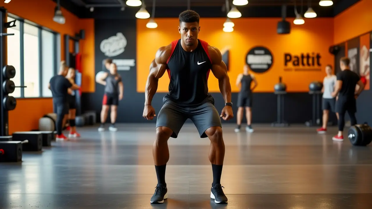 Un atleta español se entrena con intensidad en el gimnasio