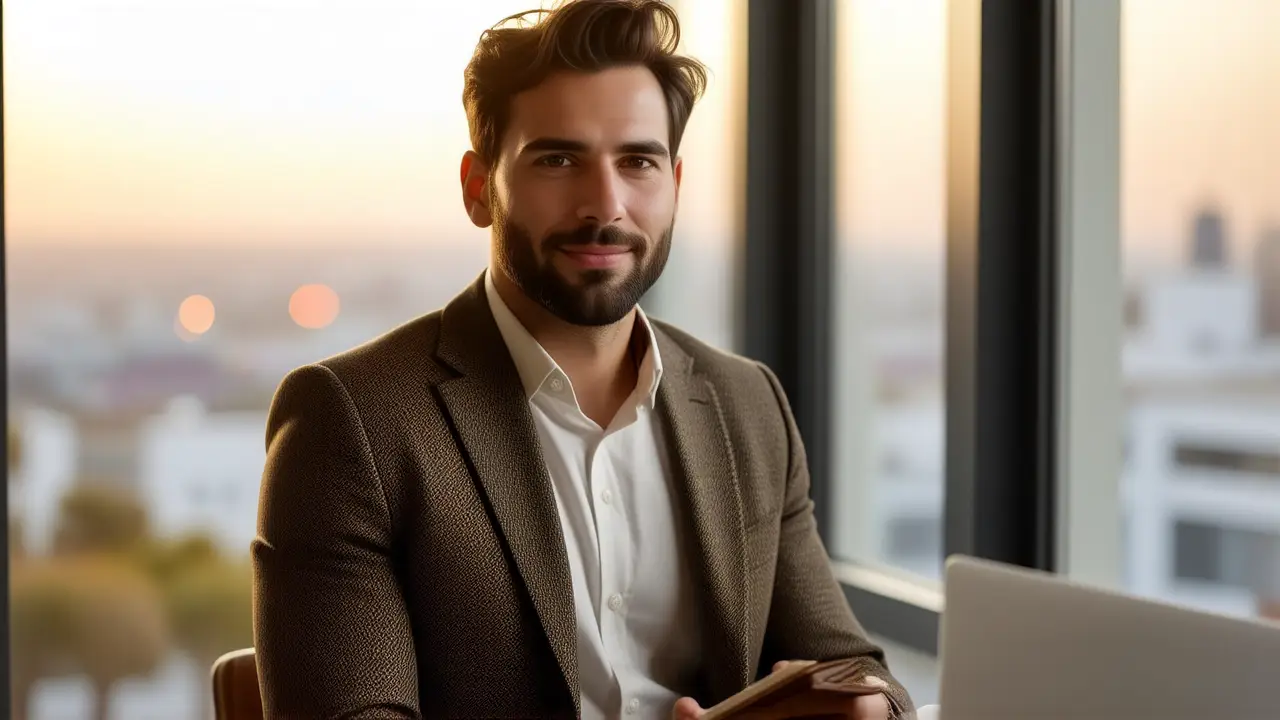 Un hombre español amable observa con atención