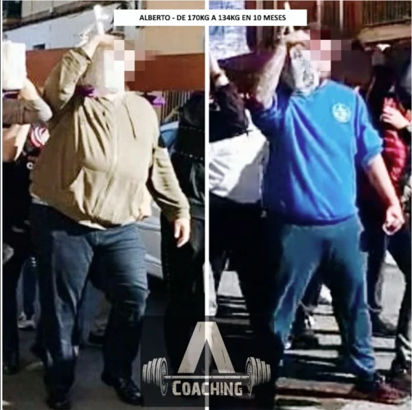 Transformación física impresionante en diez meses.