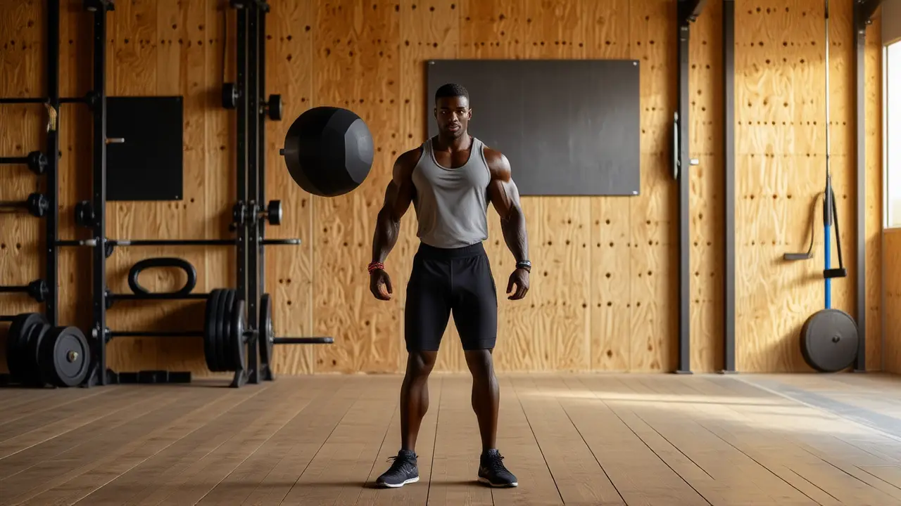 Un atleta español se entrena intensamente en luz dorada