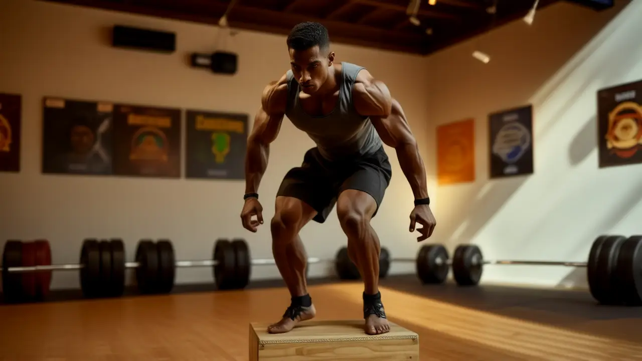 Un atleta español captura fuerza y determinación