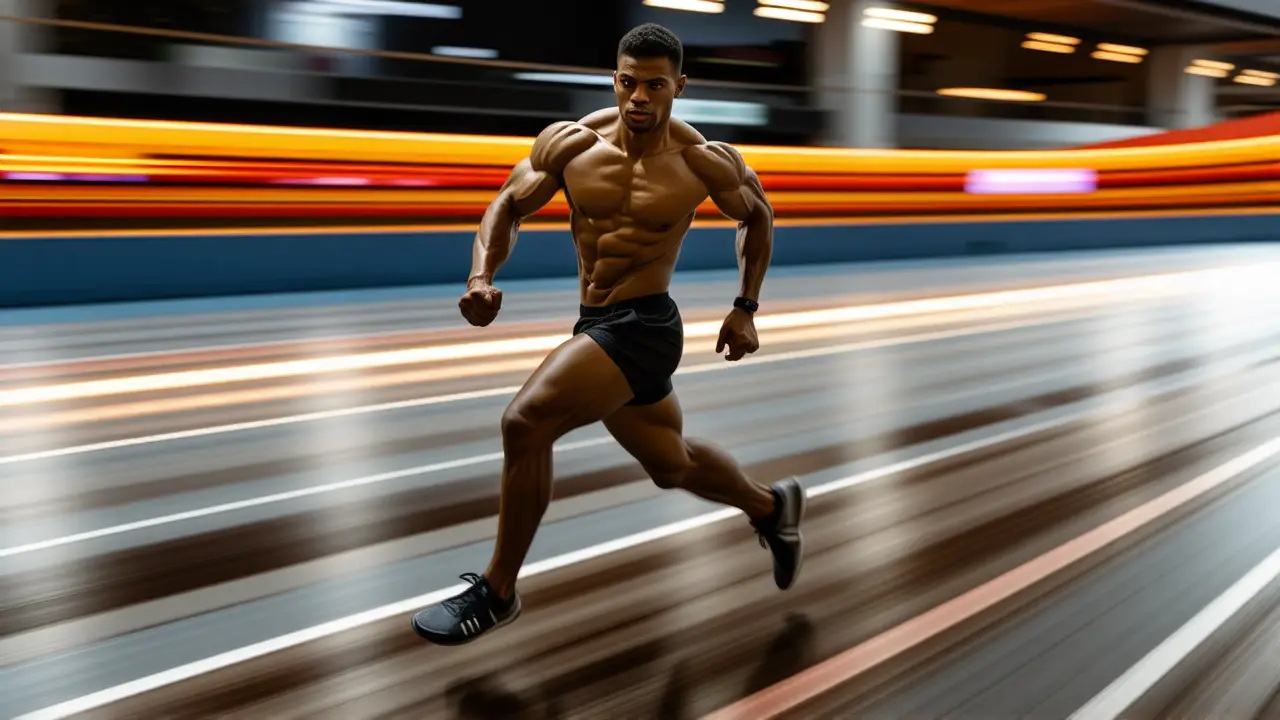Un atleta español captura velocidad y fuerza