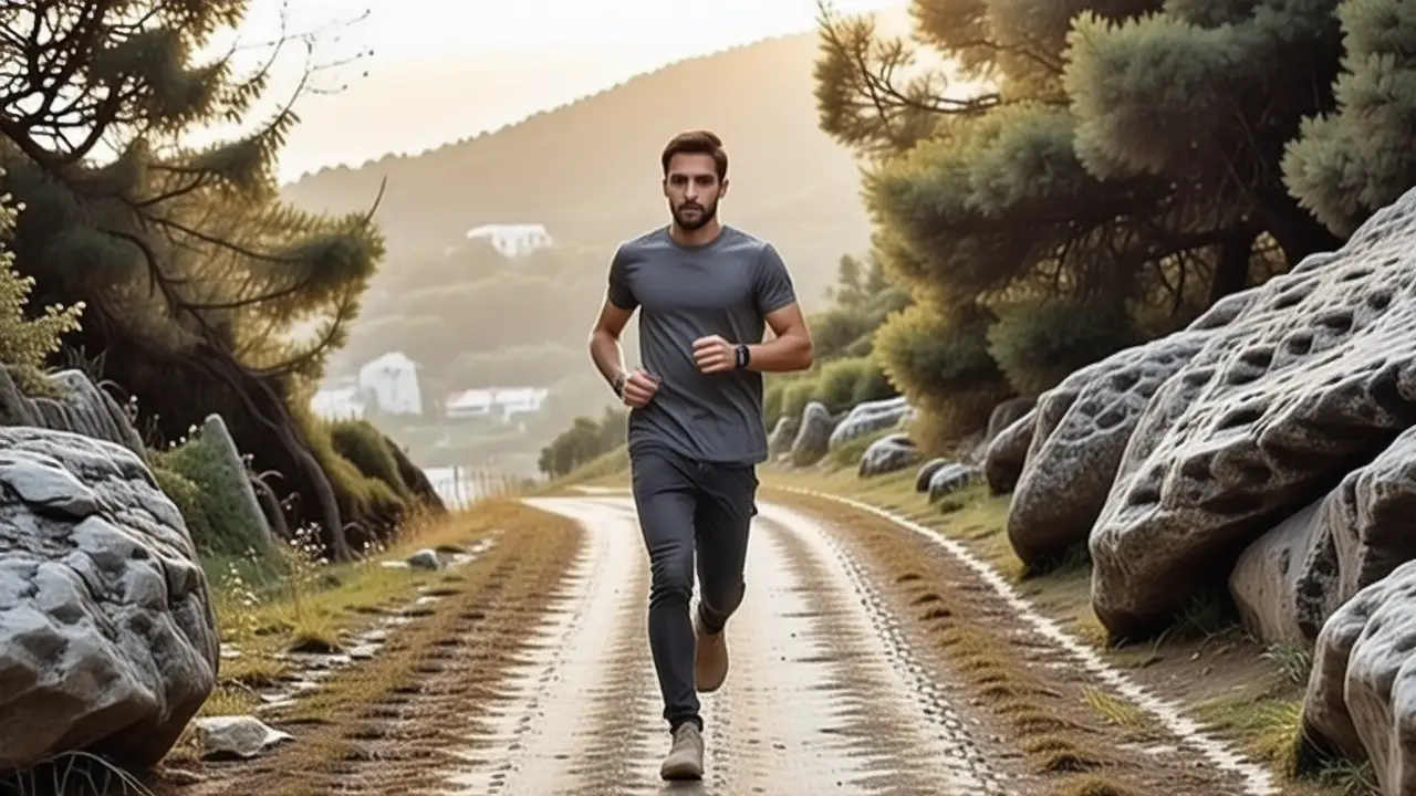 Un corredor solitario se revela en la luz