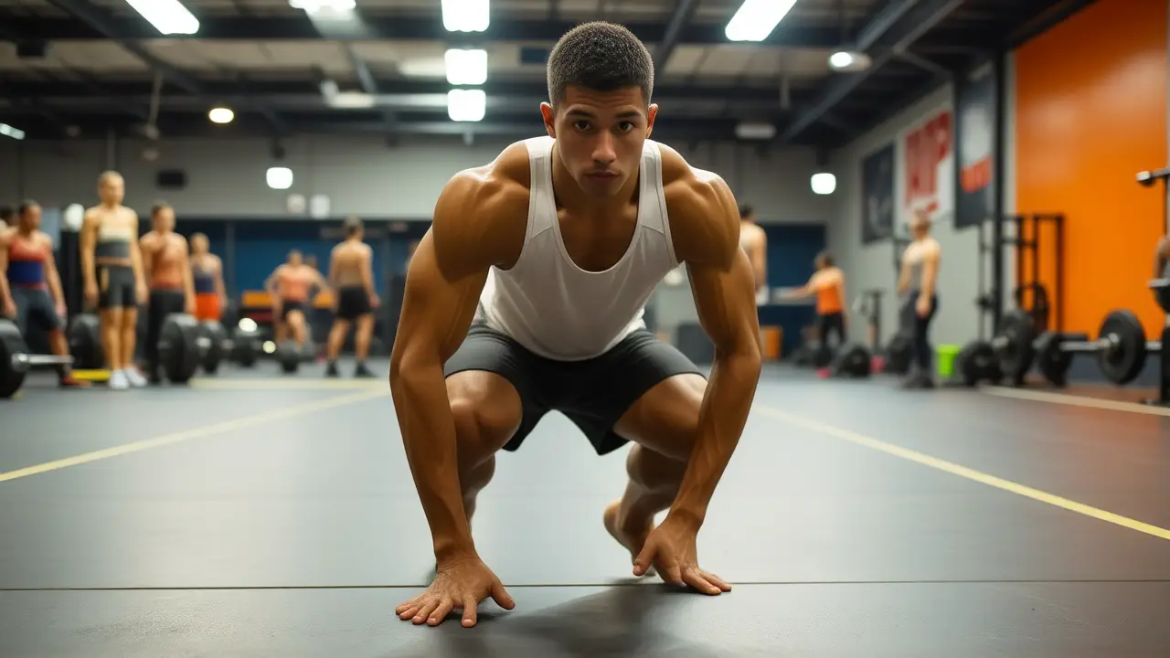 Fotógrafo captura fuerza atlética en gimnasio