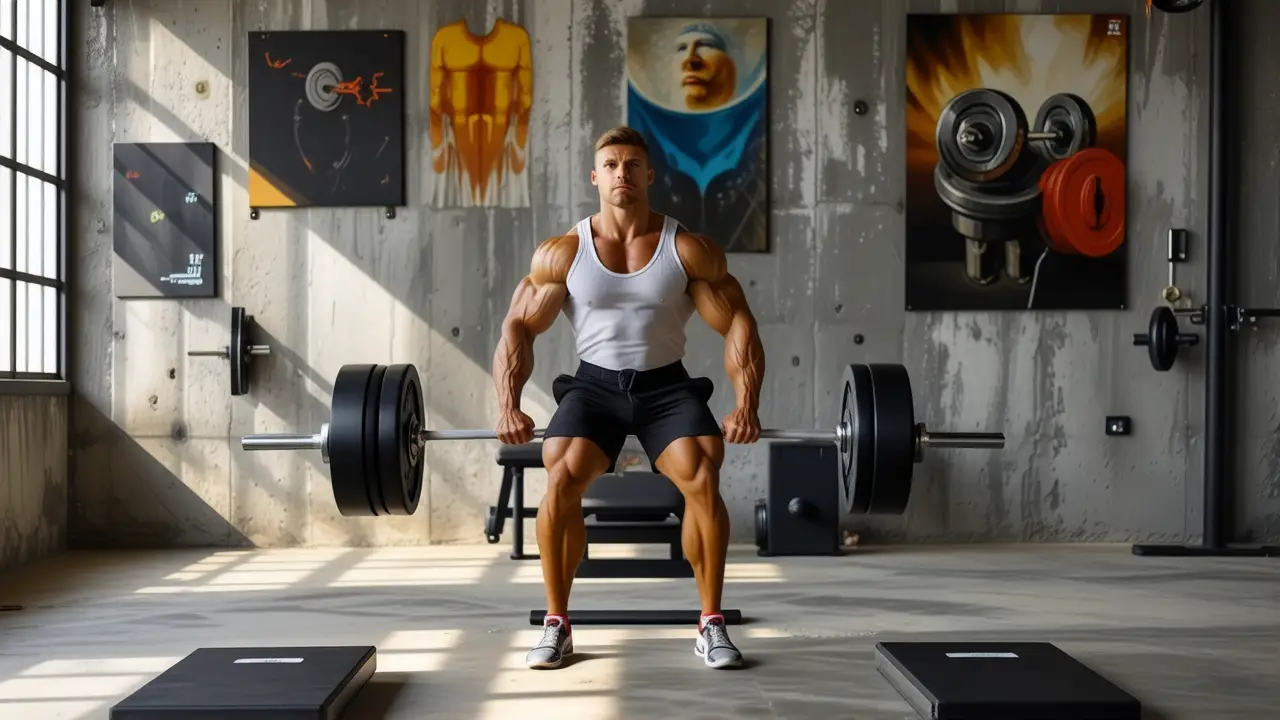 Benchmark Crossfit: Mejora tu rendimiento con benchmarks 1 Atleta español fuerte levanta pesas en gimnasio