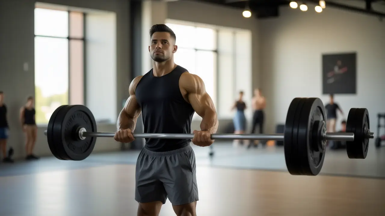 Un atleta español se alza con fuerza en el gimnasio