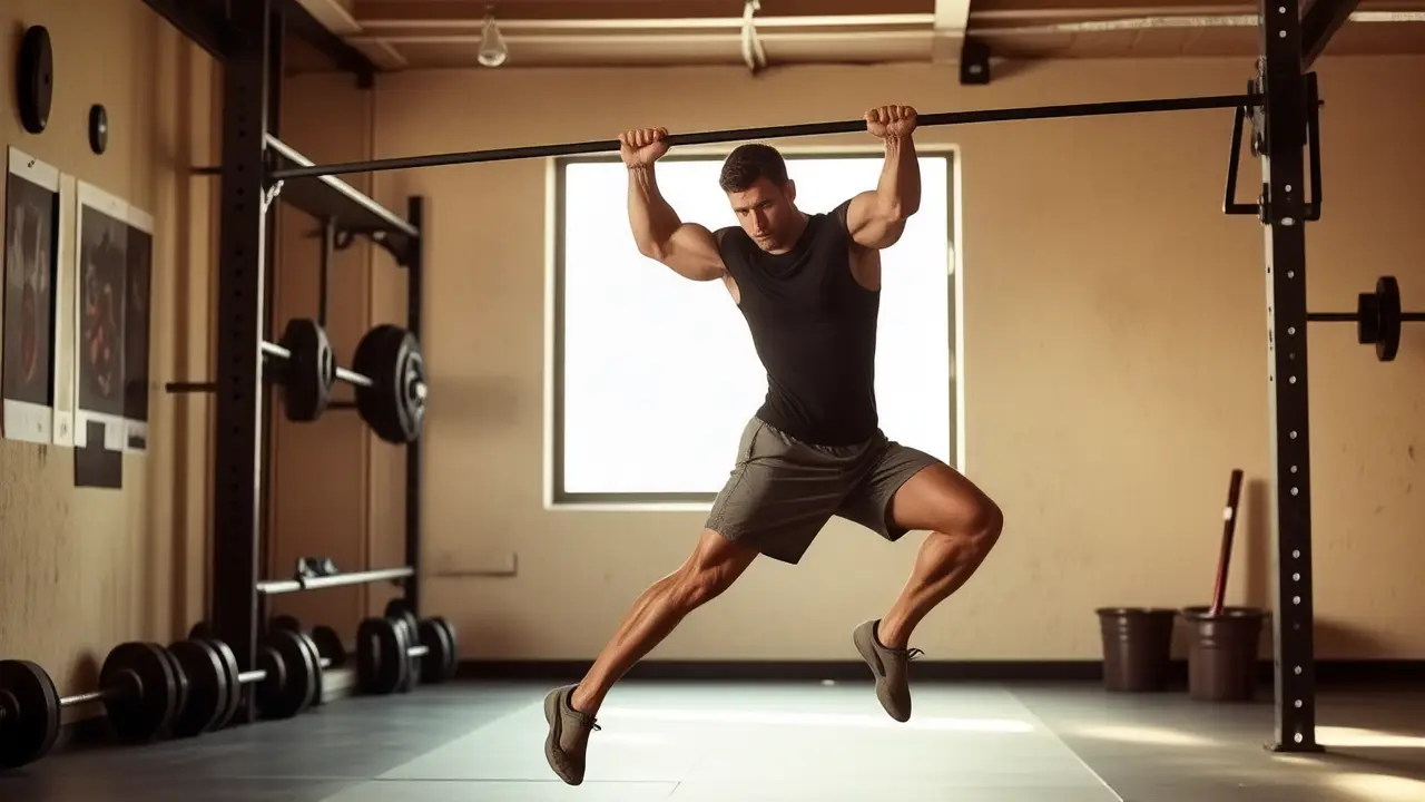 Un atleta español se entrena intensamente en la penumbra