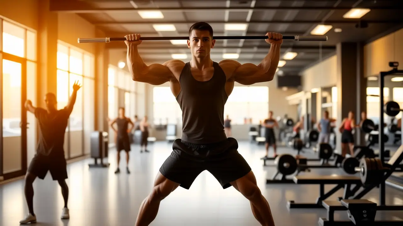 Un atleta español se alza en el gimnasio