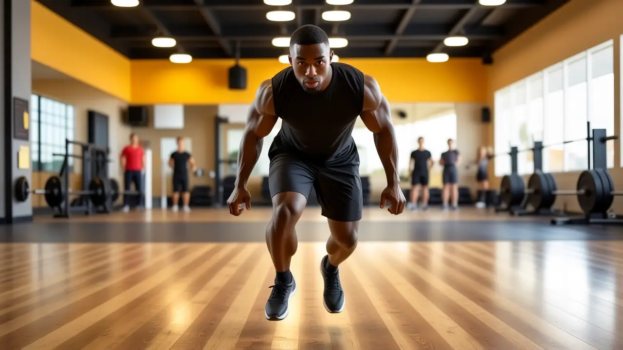 Un atleta español se ejercita con determinación
