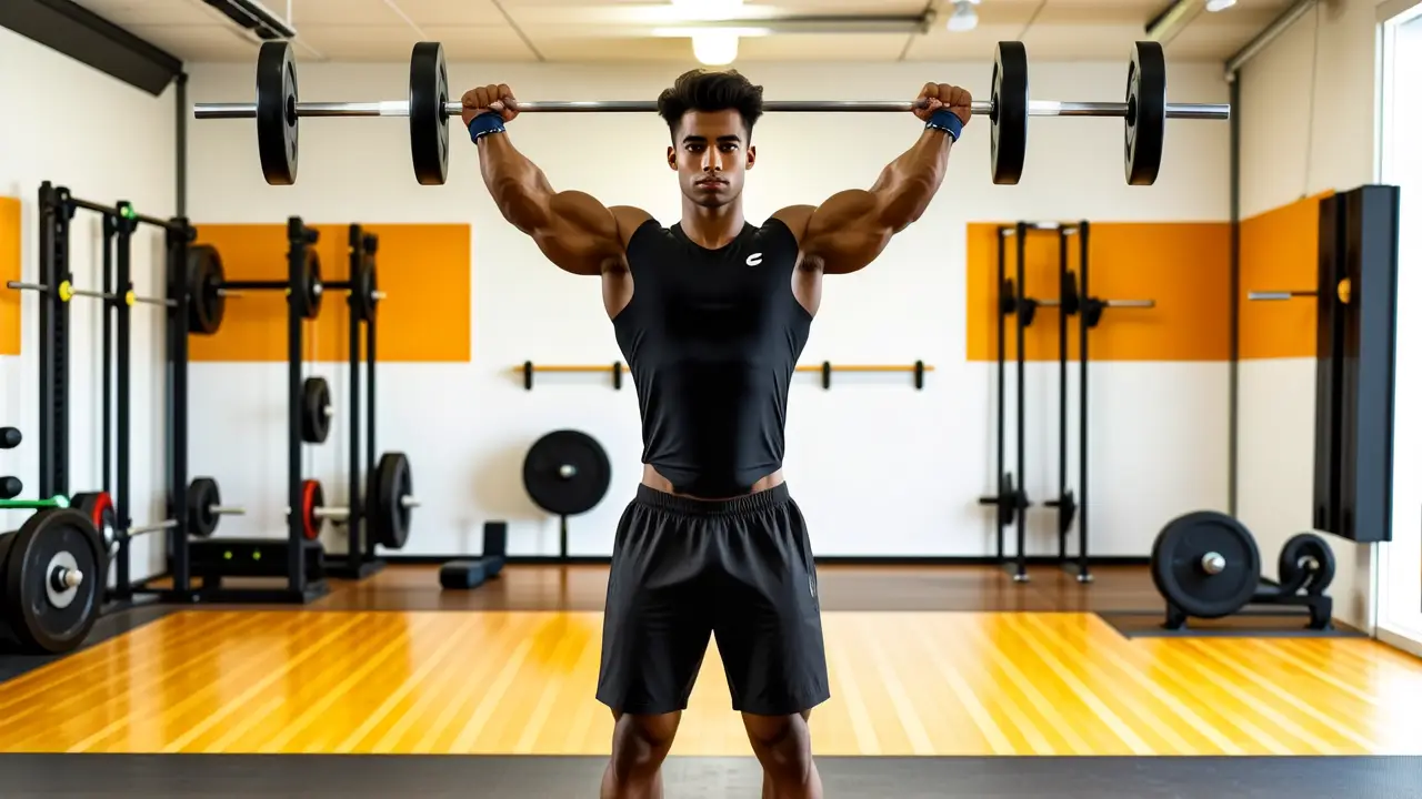 Atleta español musculoso en acción intensa