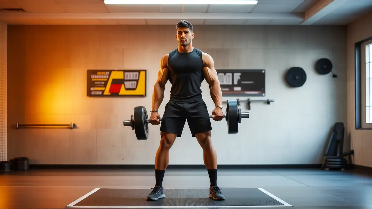 Un atleta español musculoso domina el peso