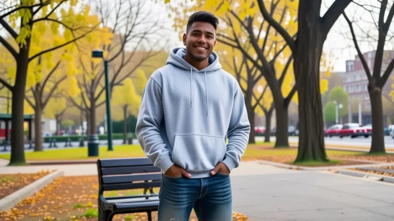 Un hombre atlético luce casualidad urbana y sofisticada