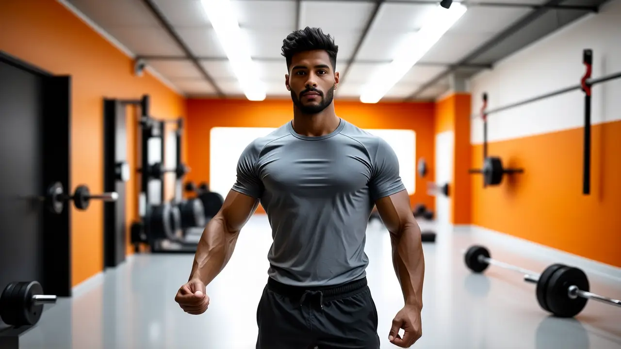 Fotógrafo captura atleta español en gimnasio