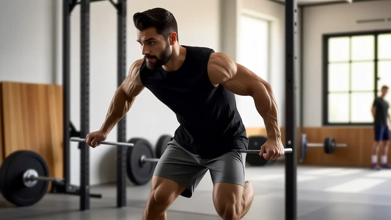 Atleta español concentrado en CrossFit