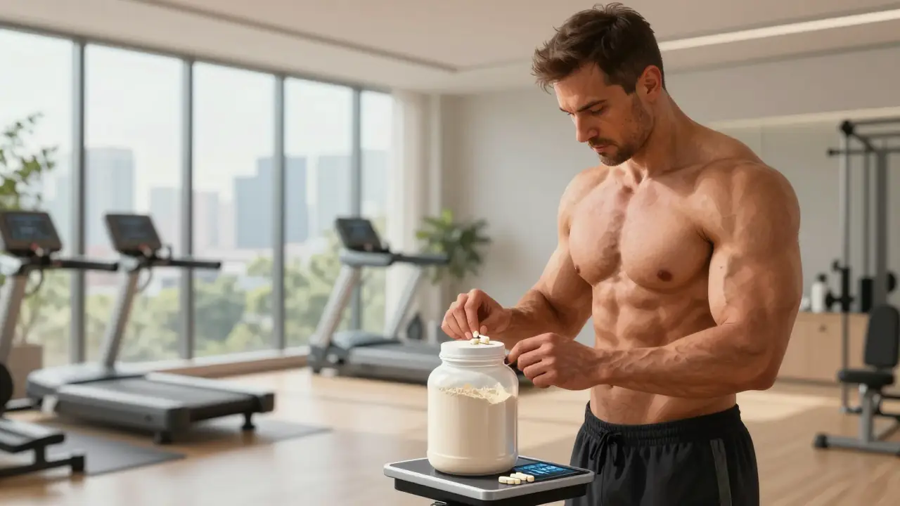 Un atleta mide suplementos con precisión