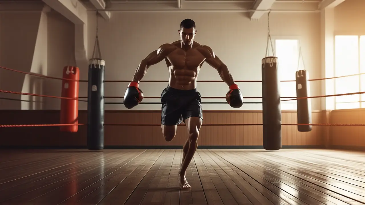Un atleta español se entrena en el ring