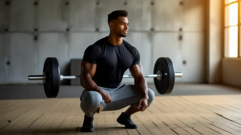 Un hombre atlético transmite fuerza en gimnasio