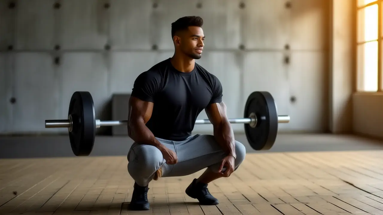 Un hombre atlético transmite fuerza en gimnasio