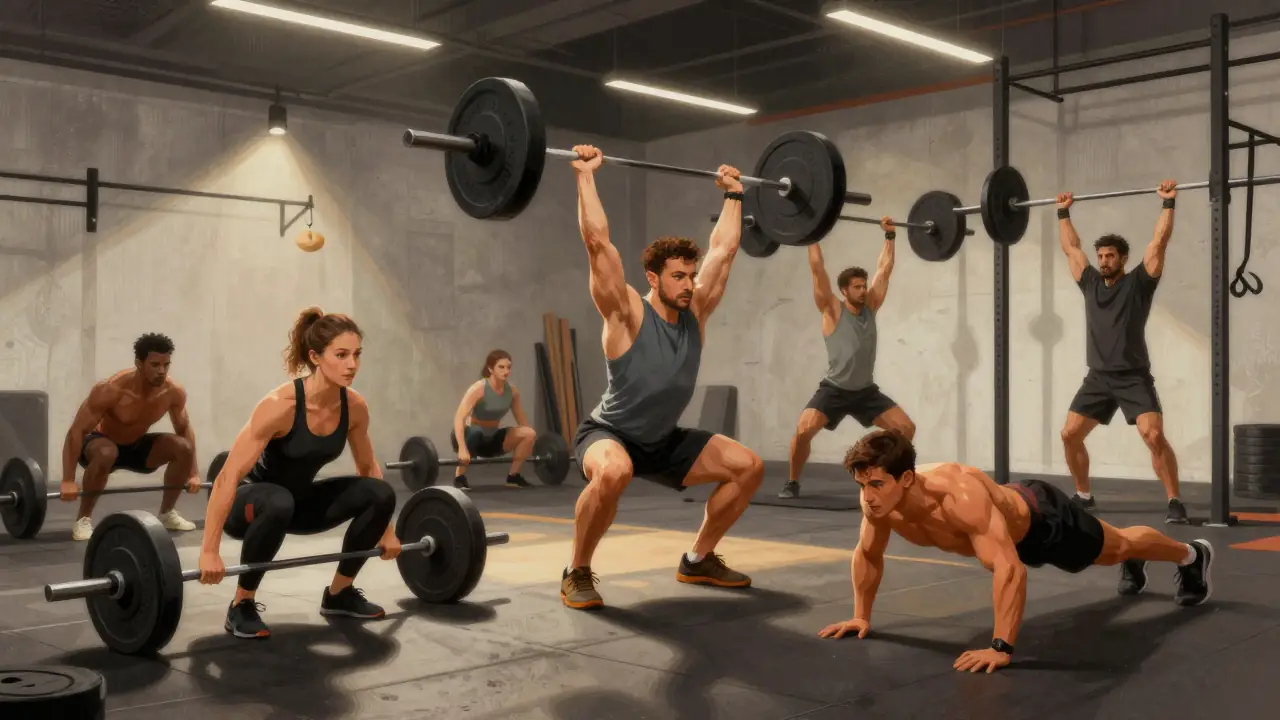 Atletas entrenan con fuerza y disciplina
