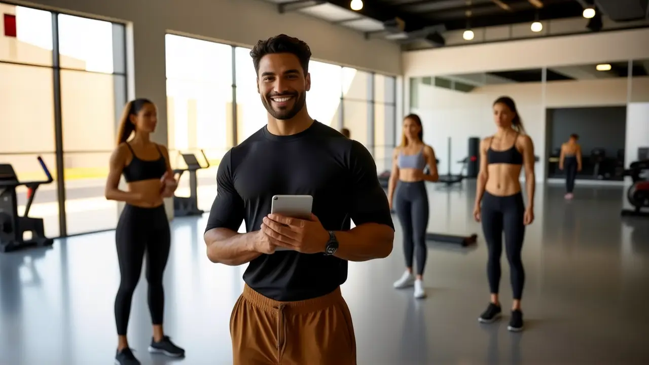Un entrenador español muestra ejercicio con luz cálida