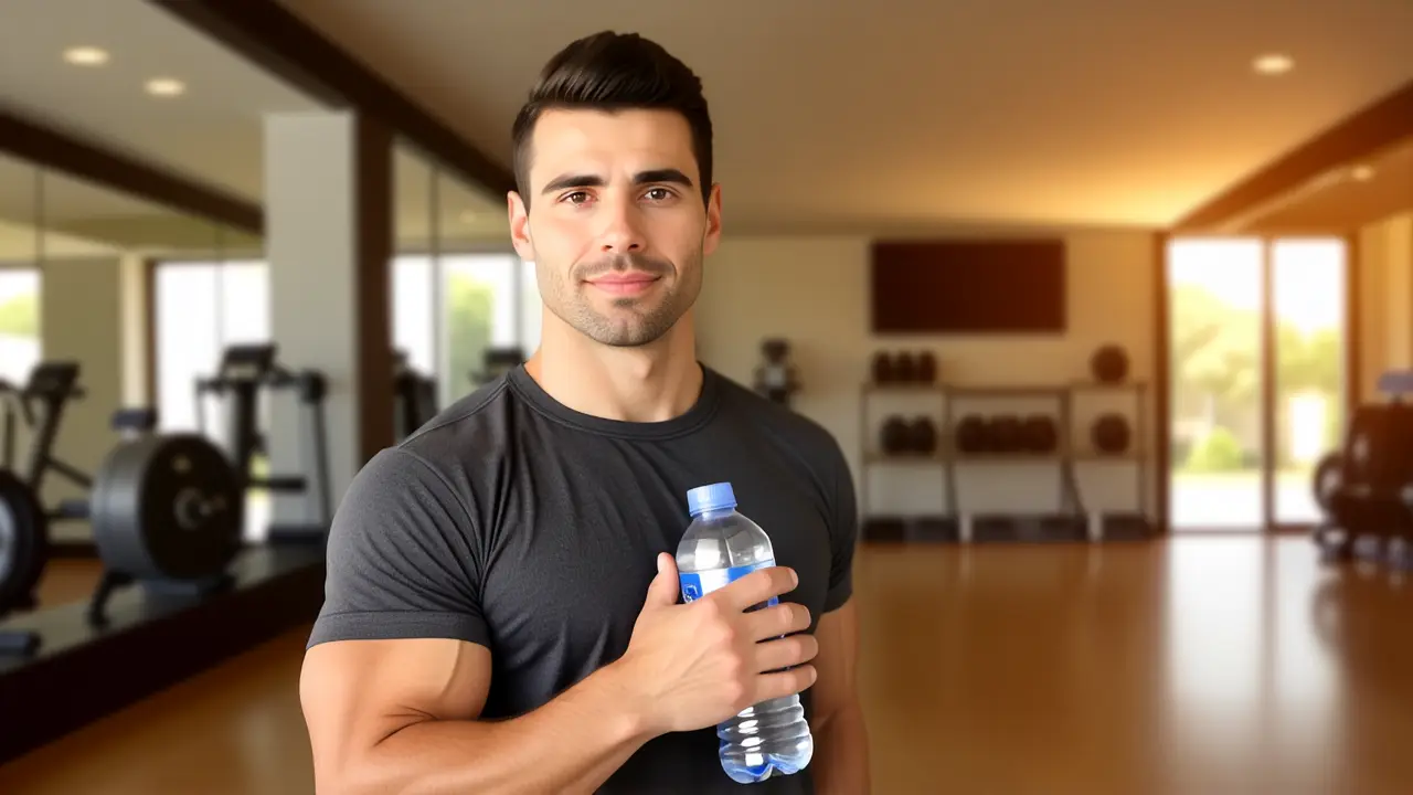 Un hombre atlético transmite confianza en el gimnasio