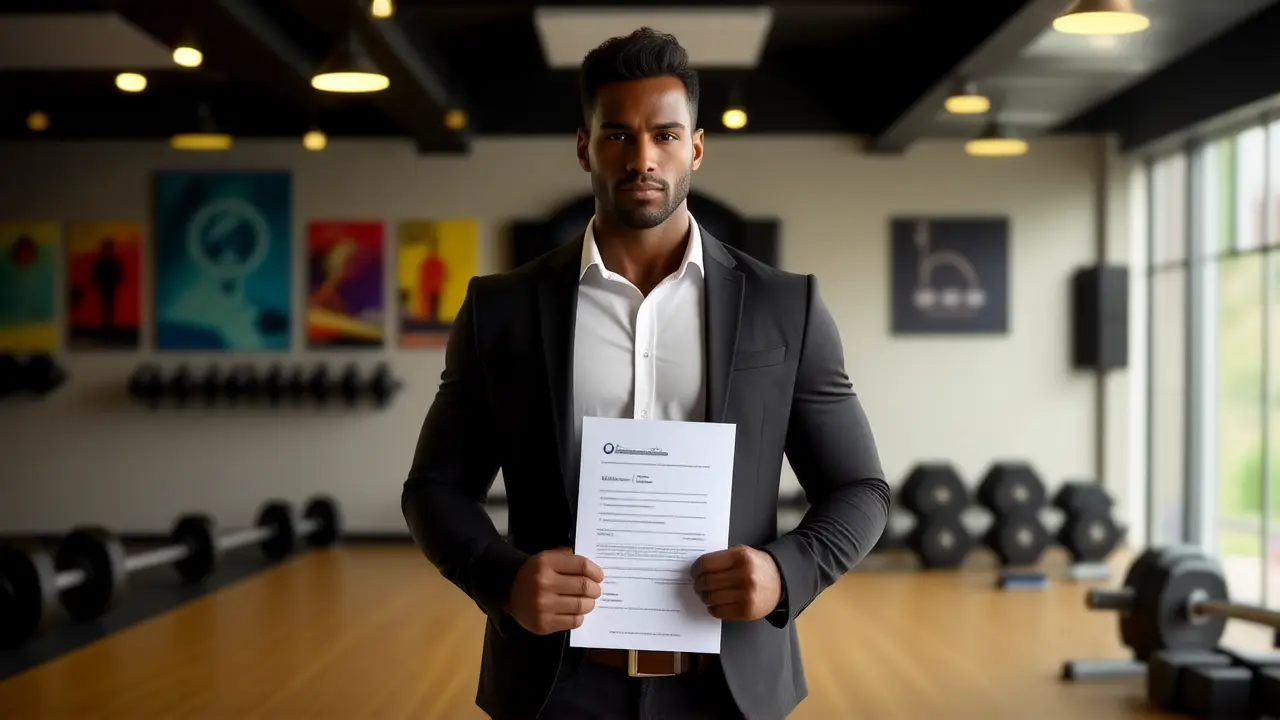Fotógrafo captura hombre atlético en gimnasio