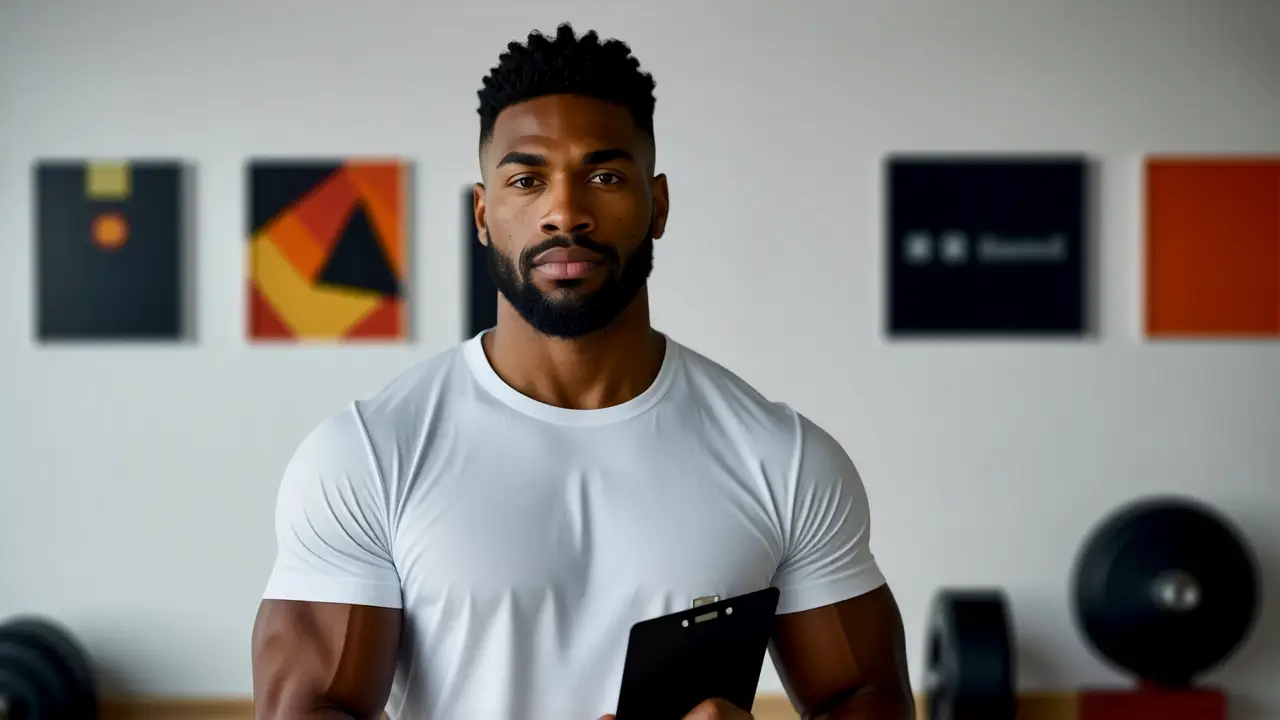 Entrenamiento Personal Fuengirola: Entrenador Cualificado 1 Entrenador español atlético en sesión profesional