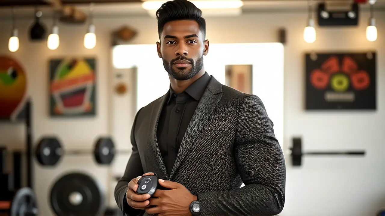 Entrenador español atlético en luz cálida