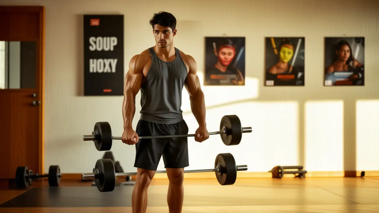 Entrenador atlético transmite fuerza y motivación