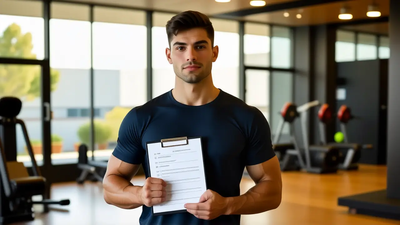 Un fotógrafo captura profesionalidad en un gimnasio moderno
