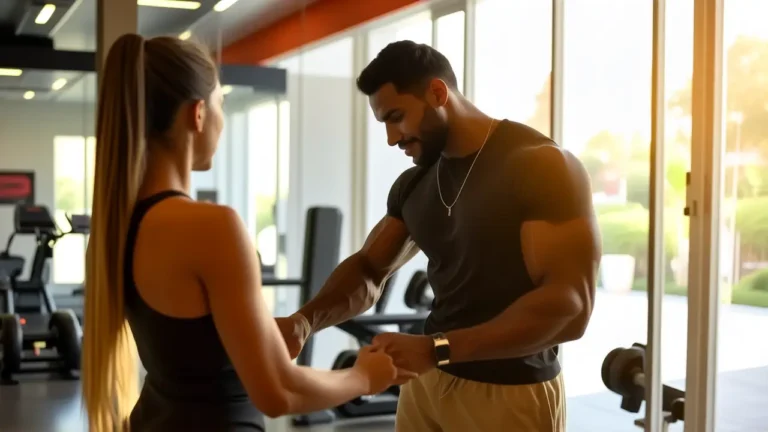 Un entrenador español atlético ilumina a su cliente