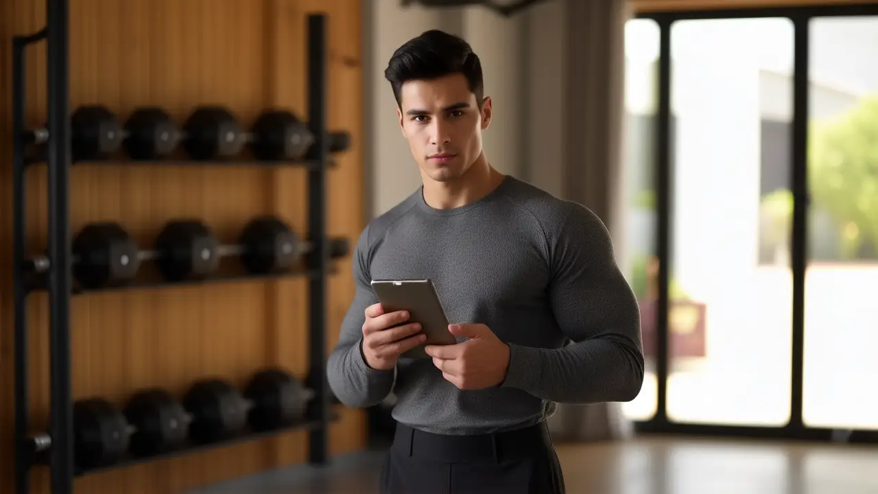 Fotógrafo documental captura al entrenador atlético en luz cálida
