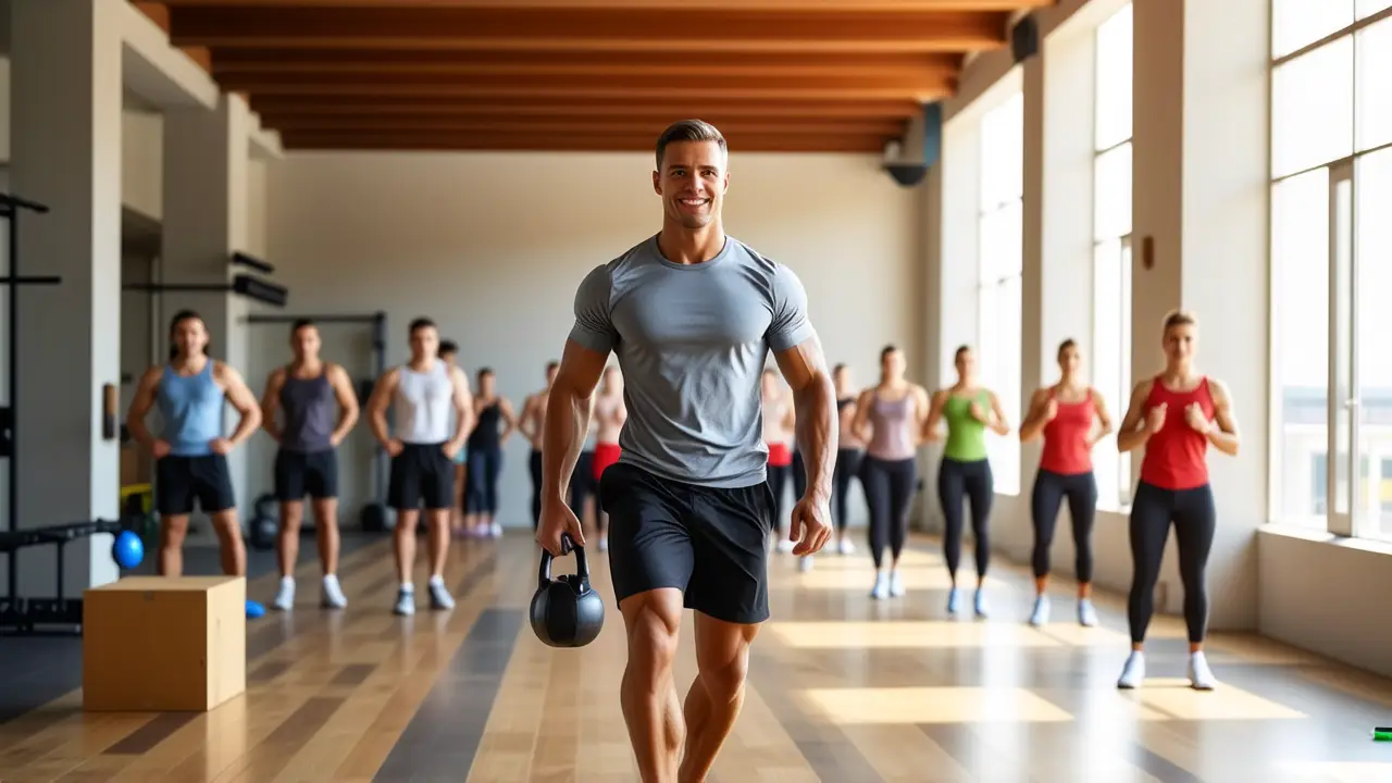 Un fotógrafo captura fuerza en gimnasio soleado