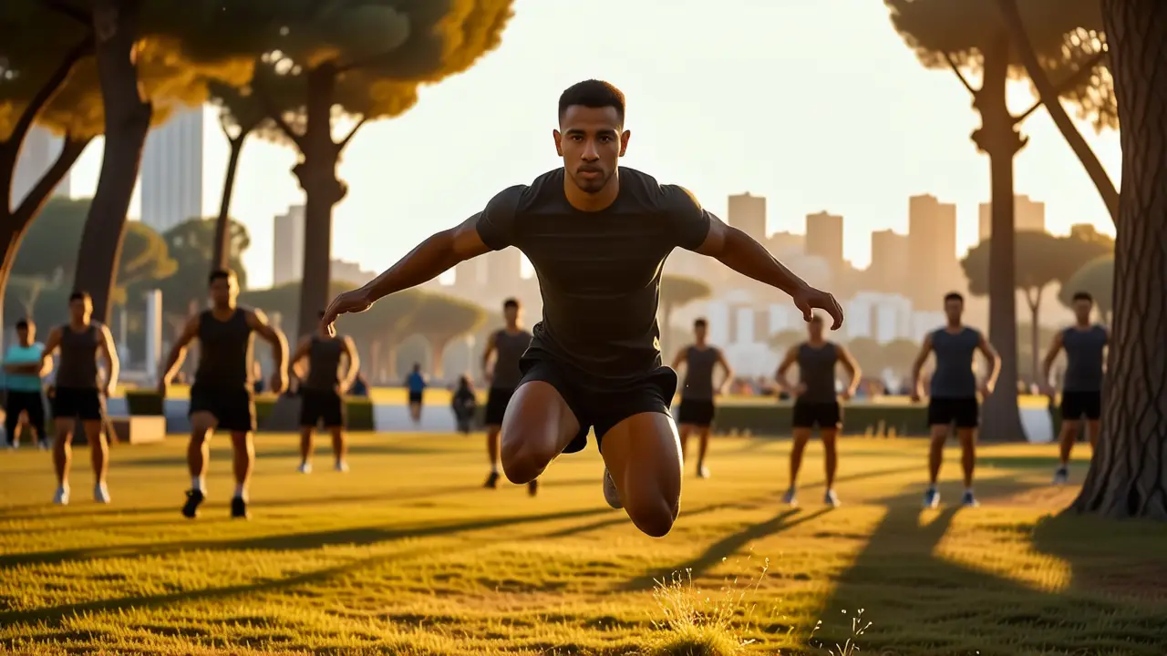 Un atleta español se lanza en acción