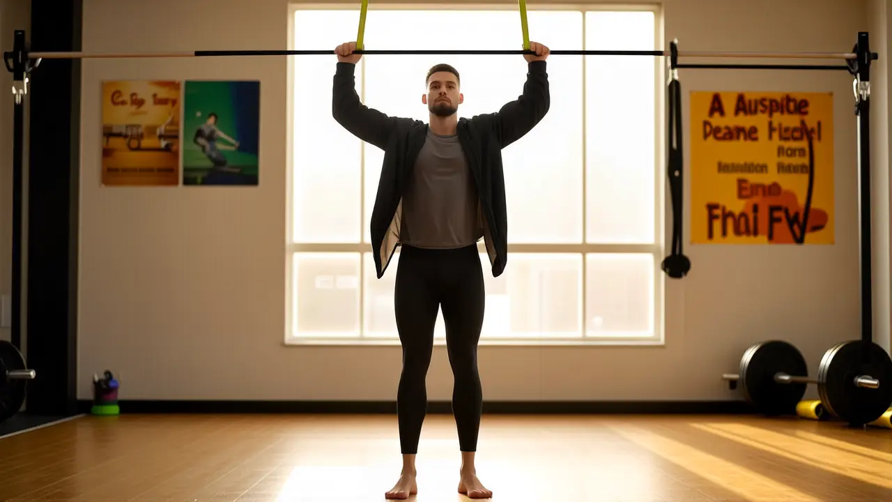 Un entrenador musculoso guía a una gimnasta en el gimnasio