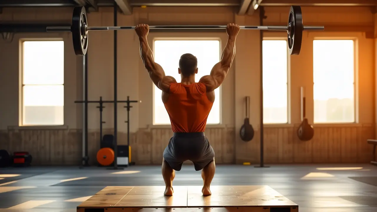 Atleta español concentrado en dominada en gimnasio