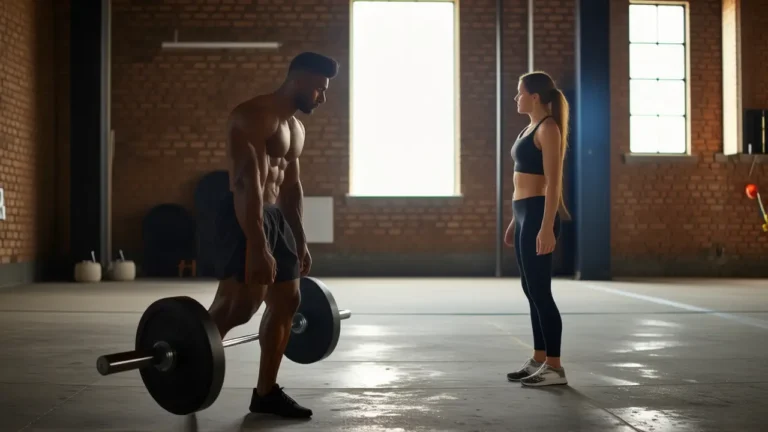 Un atleta español intenso entrena en un box CrossFit