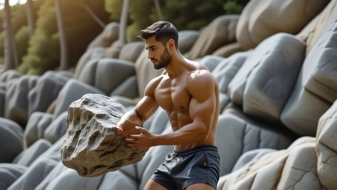 Un atleta español musculoso captura la luz dorada