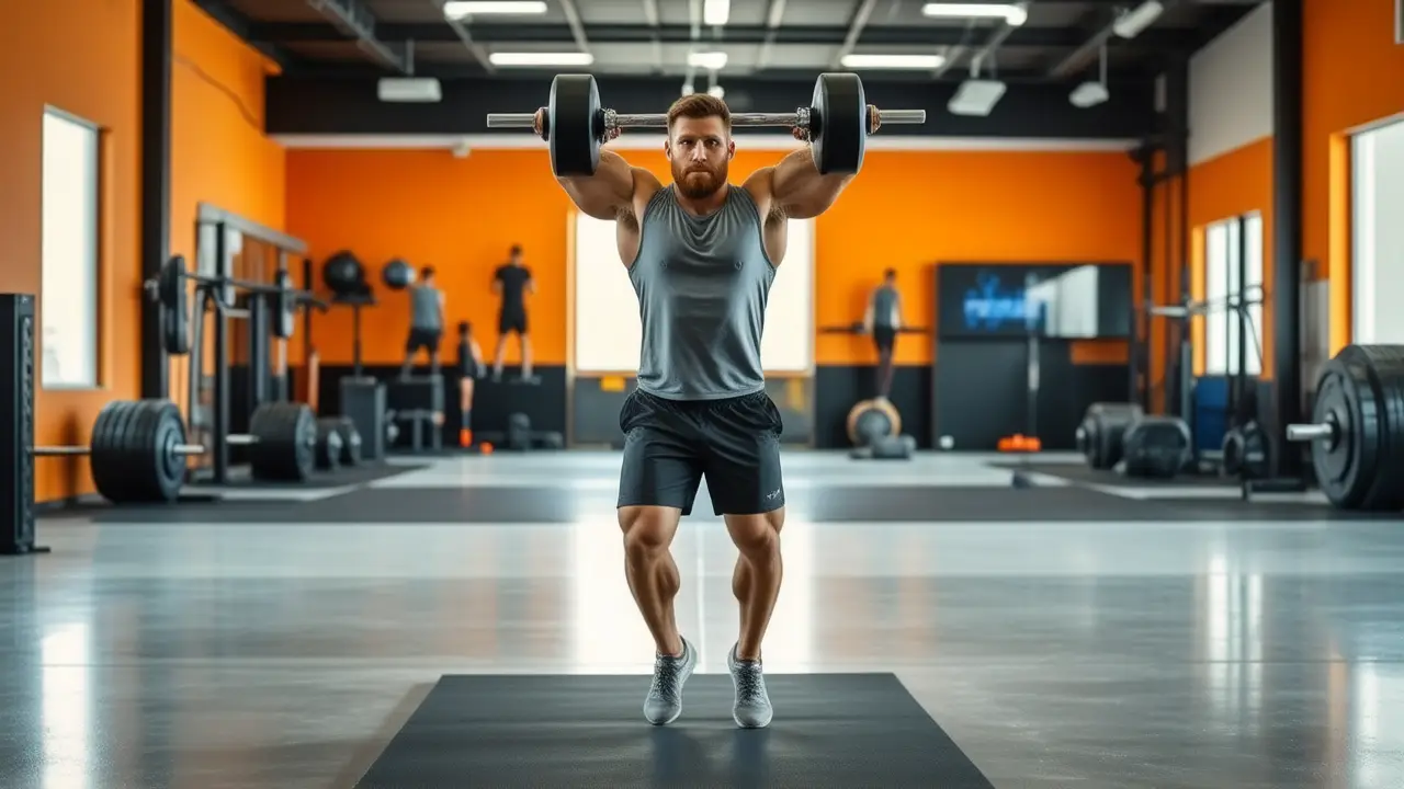 Calentamiento Crossfit: Juegos Calentamiento Divertidos 1 Un atleta español saltando con determinación en gimnasio