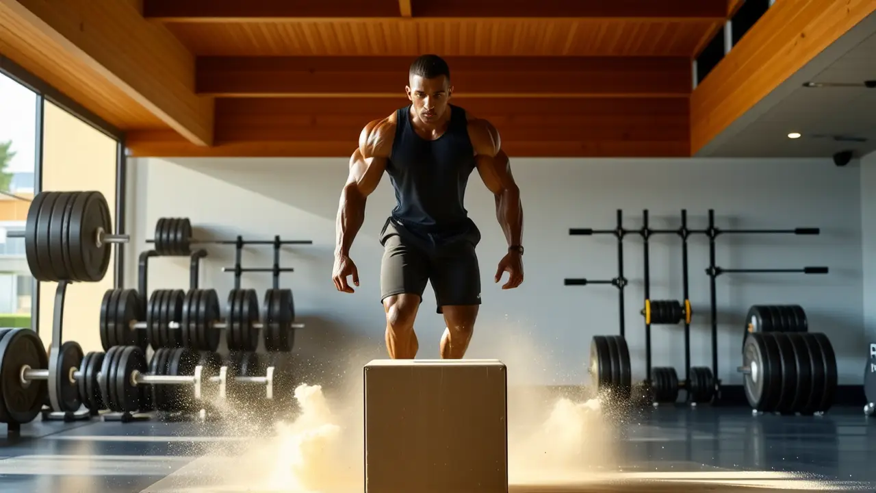 Un atleta español se ejercita con intensidad