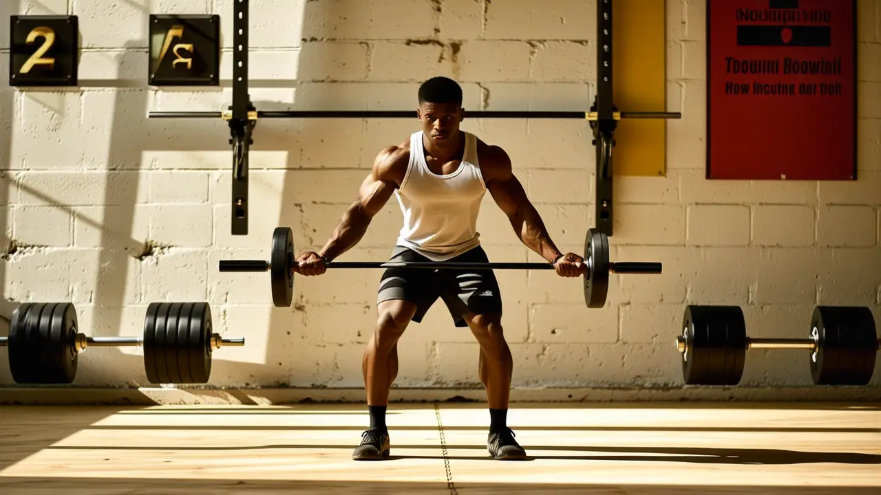 Atleta español se entrena con determinación en gimnasio