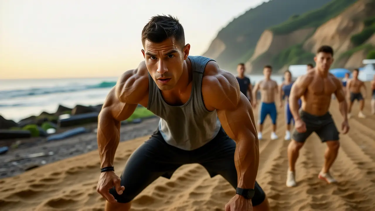 Murph Wod: El Desafío del Murph Day 2 Un atleta español lucha con determinación al amanecer