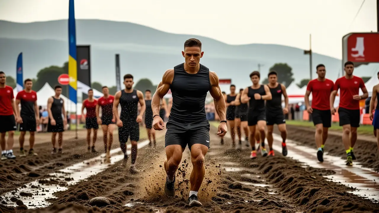 Murph Wod: El Desafío del Murph Day 3 Un hombre atlético lucha con tenacidad en la resiliencia
