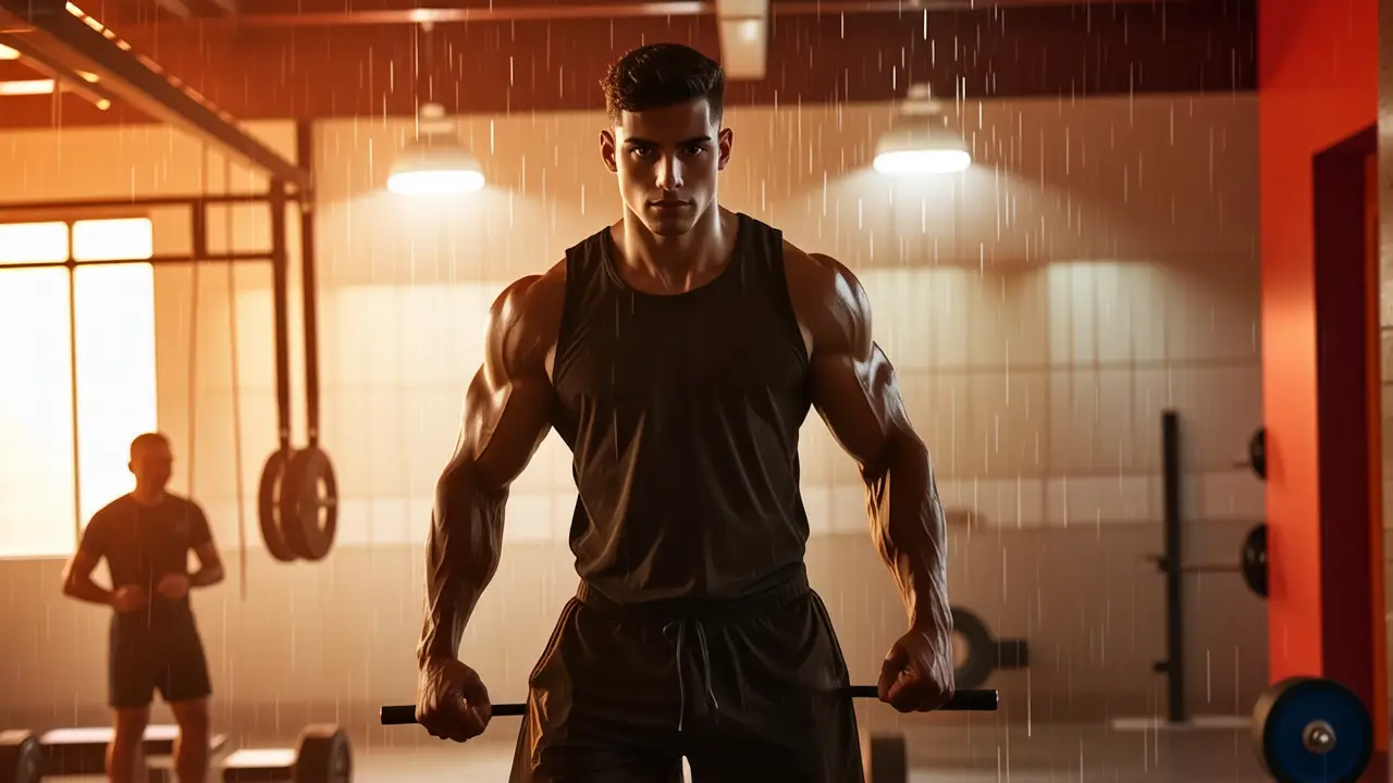 Un atleta español se entrena intensamente en sombras cálidas