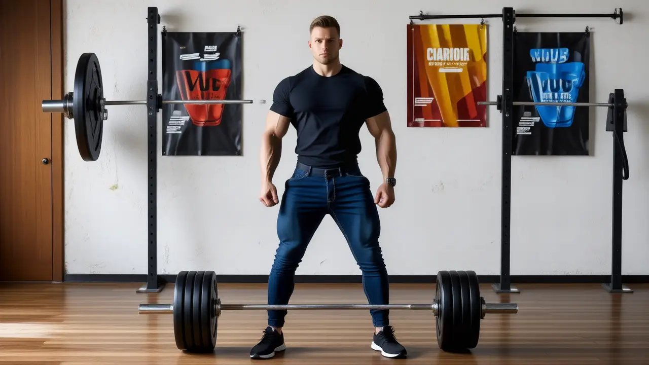 Atleta español se entrena con determinación en gimnasio