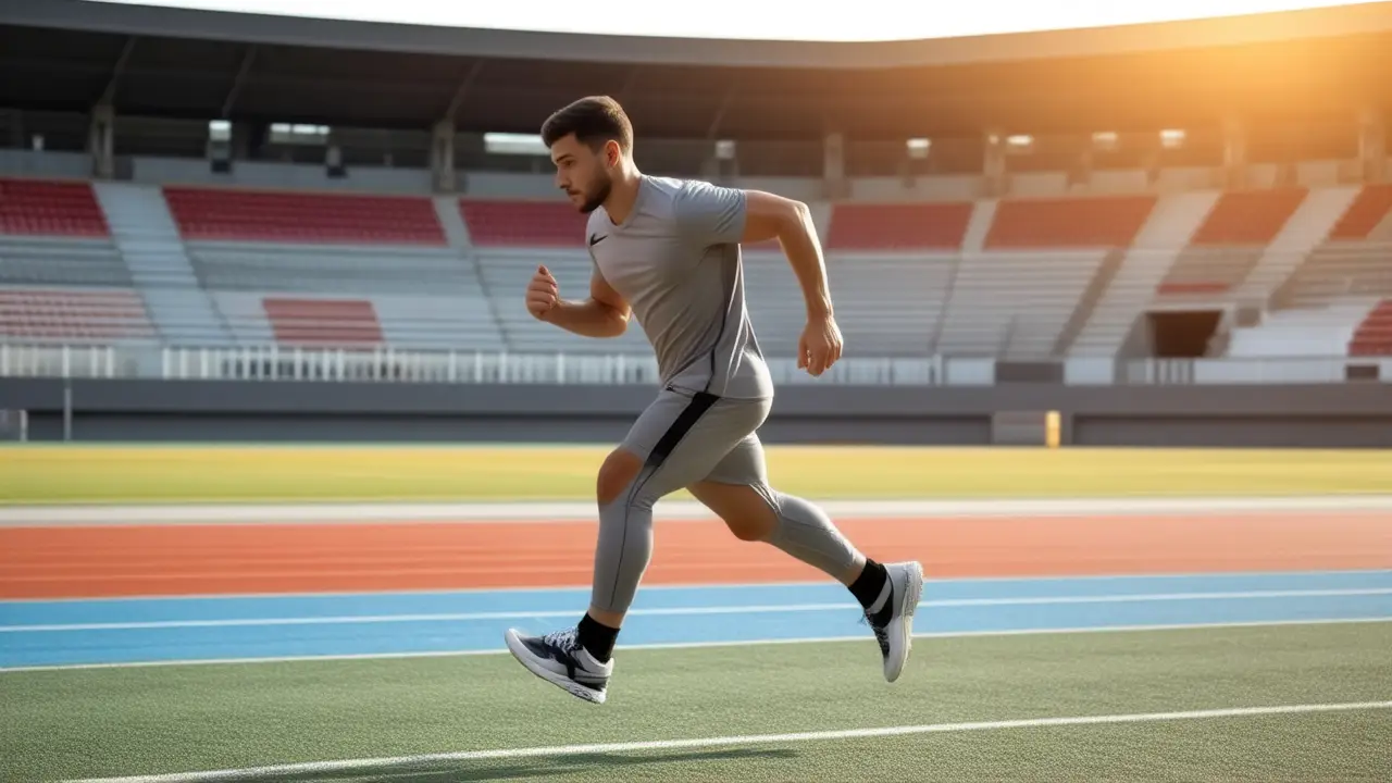 Un atleta español se mueve en carrera