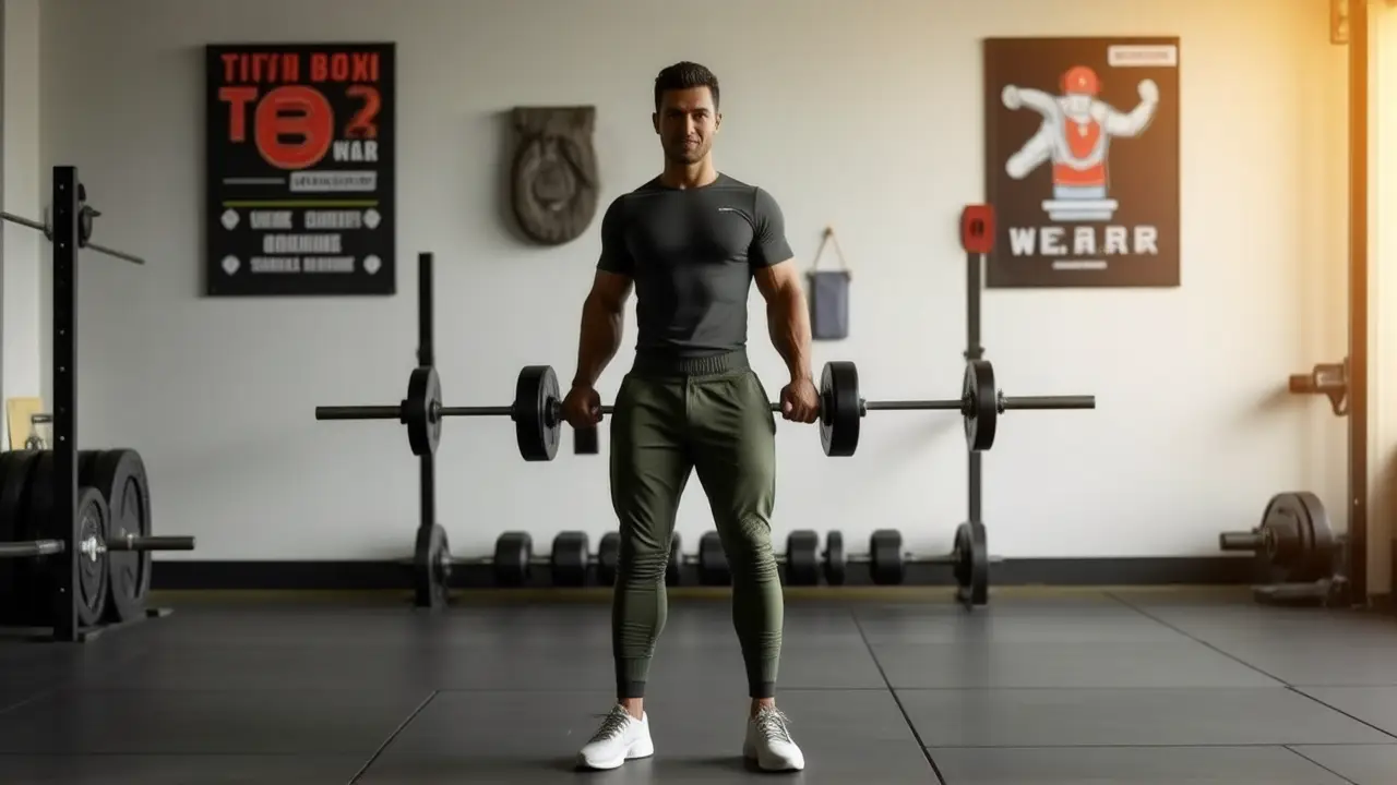 Pantalones Training Hombre: Durabilidad Titan Box Wear 1 Un hombre atlético luce confianza en estudio