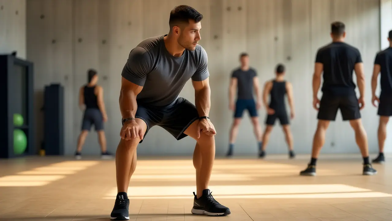 Atleta español atlético en sesión de CrossFit