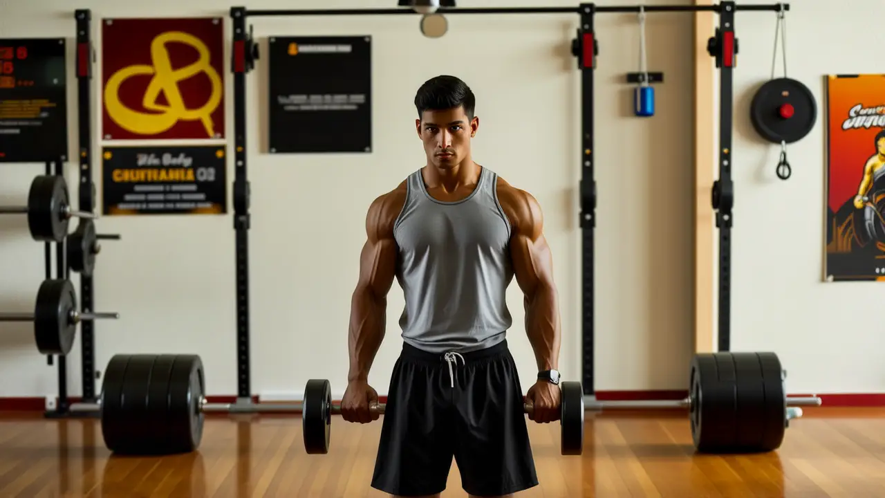 Un hombre atlético domina el gimnasio con intensidad