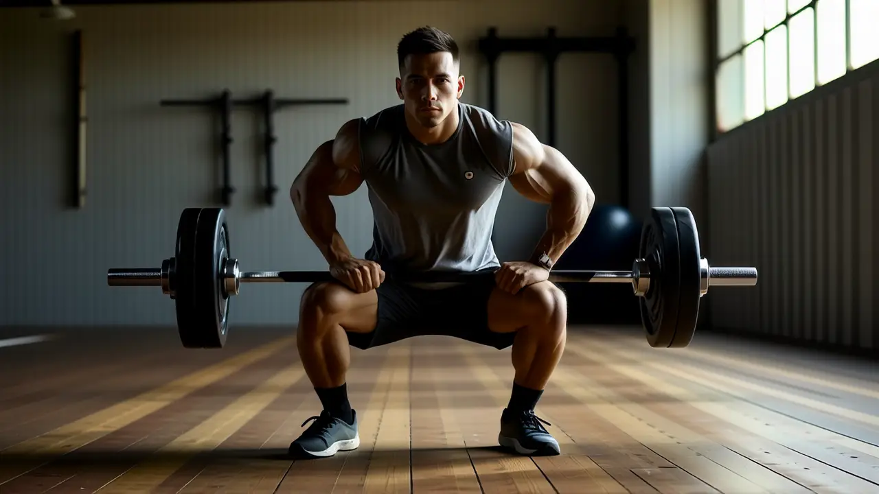 Un atleta español se entrena con determinación
